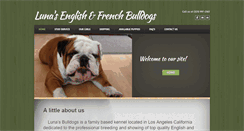 Desktop Screenshot of lunasbulldogs.com