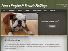 Tablet Screenshot of lunasbulldogs.com